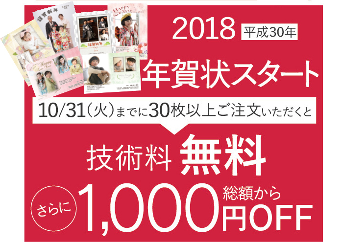 2018年賀状スタート