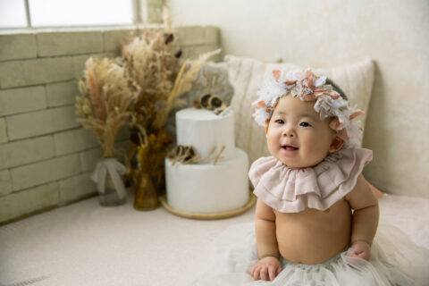 上手にお座りできました♡